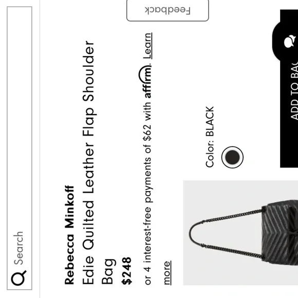 Rebecca Minkoff black leather quilted bag - Picture 10 of 15